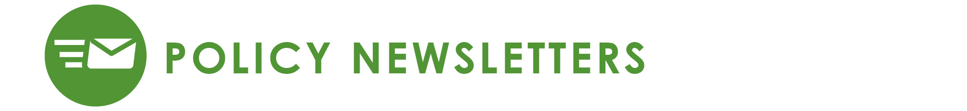 Policy Newsletters header