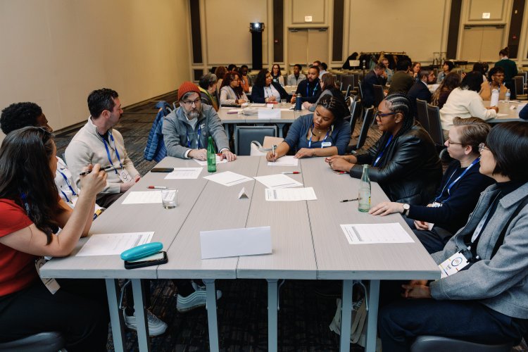 group of people at conference