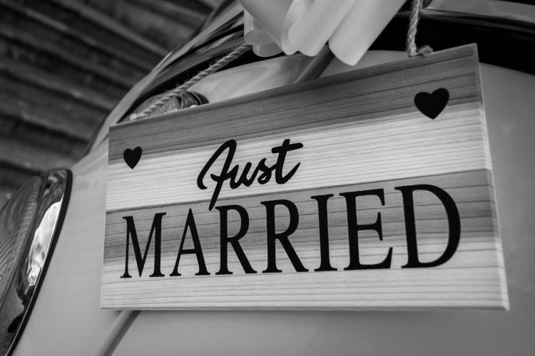 just married sign